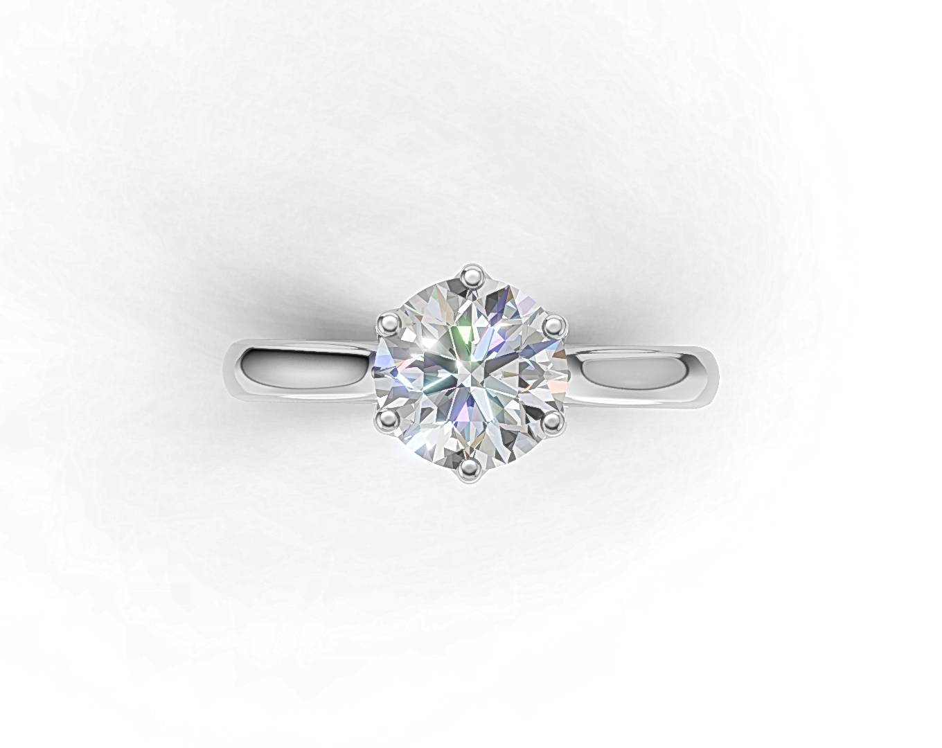 Round Brilliant Cut Solitaire Diamond Engagement Ring