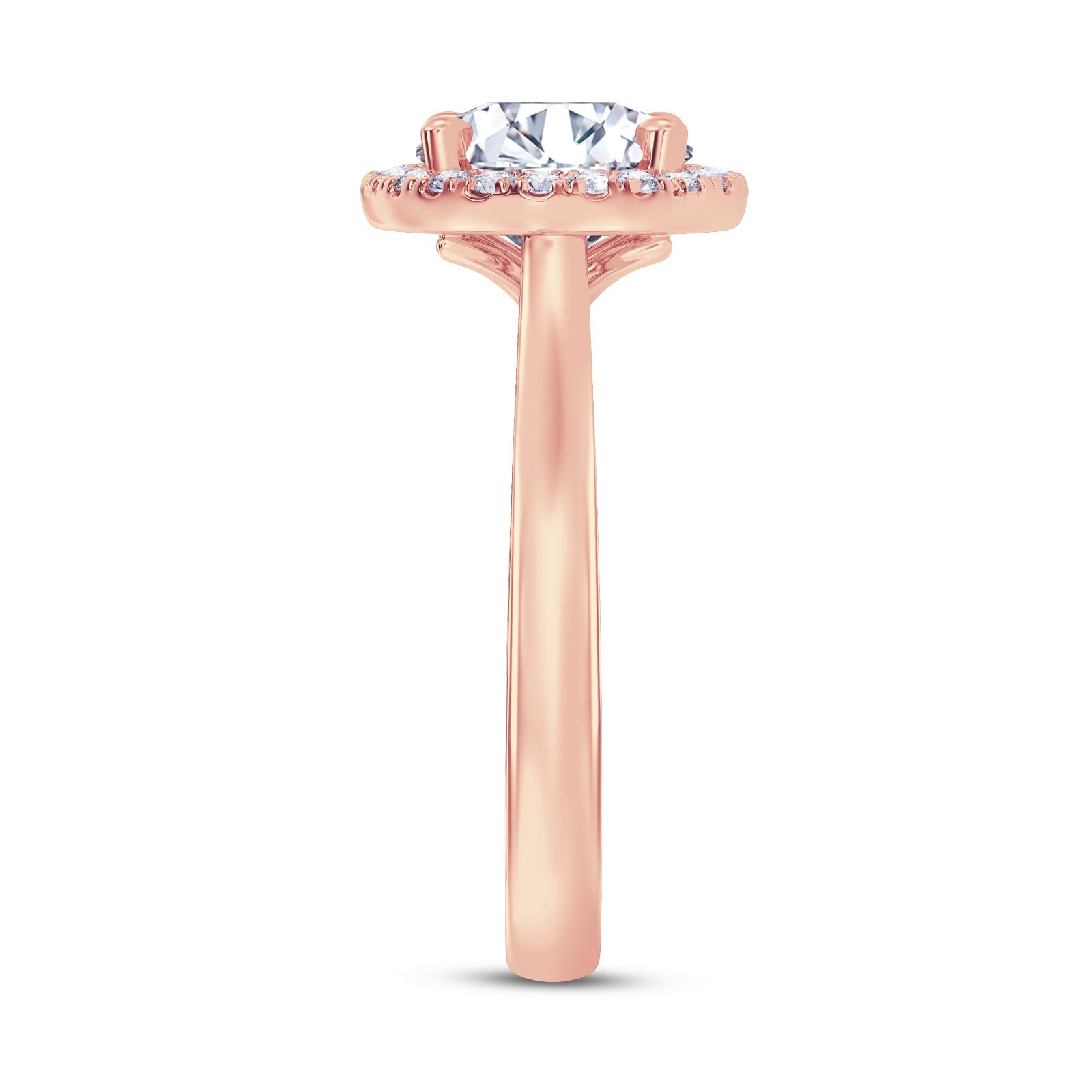 The Embrace - Round Brilliant Halo Diamond Engagement Ring
