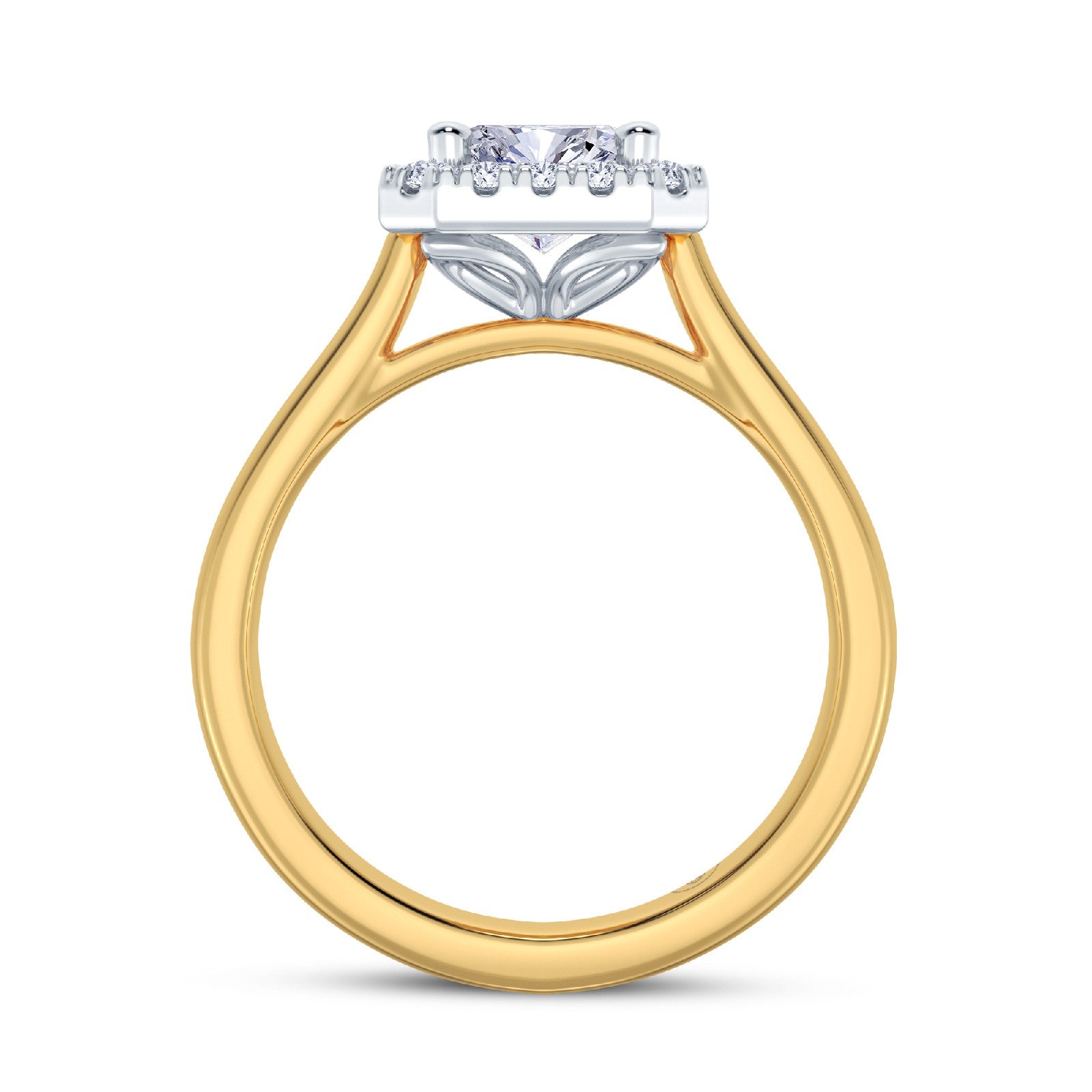 The Embrace - Emerald Halo Diamond Engagement Ring