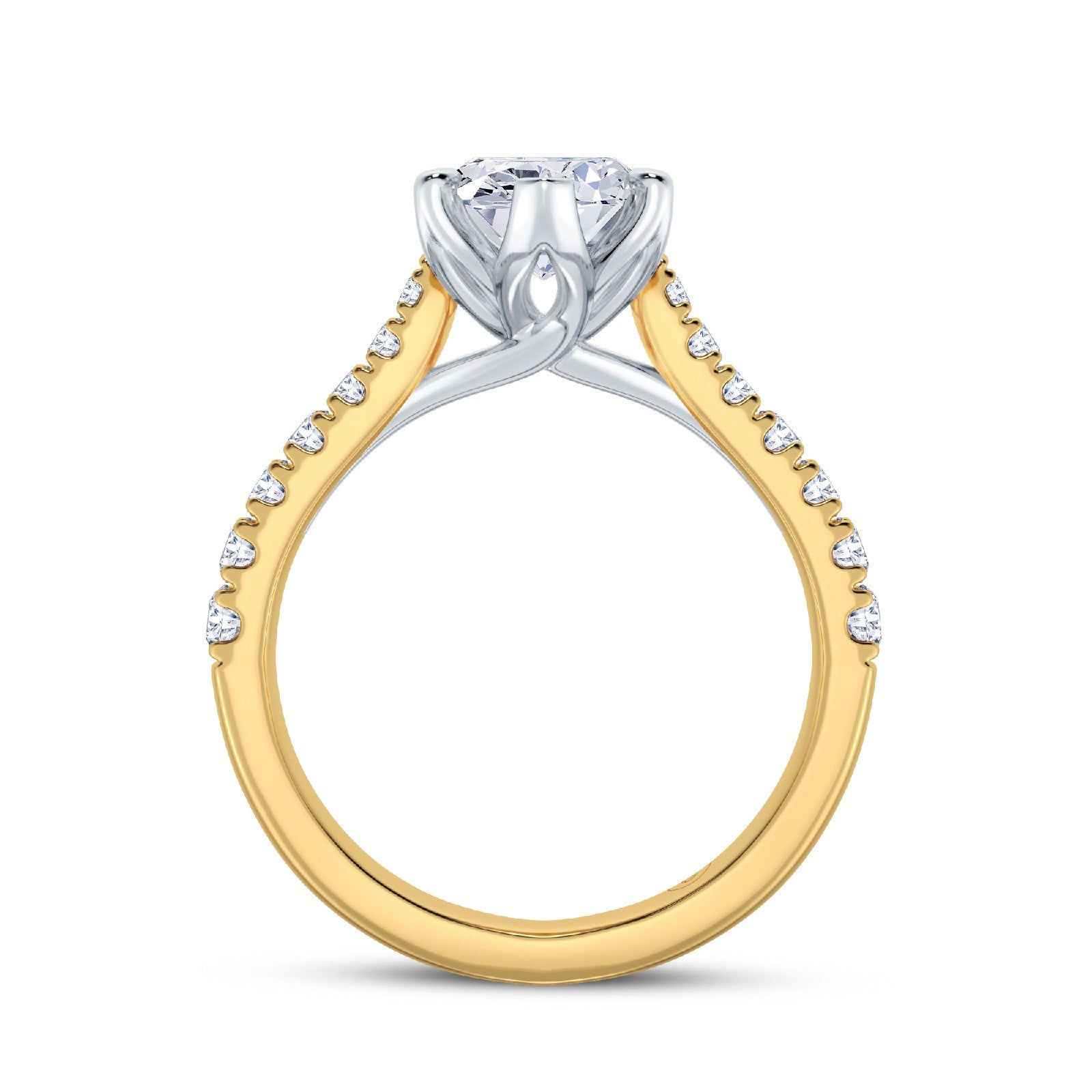 The Illuminate Collection - Marquise Diamond Engagement Ring with Diamond Shoulders