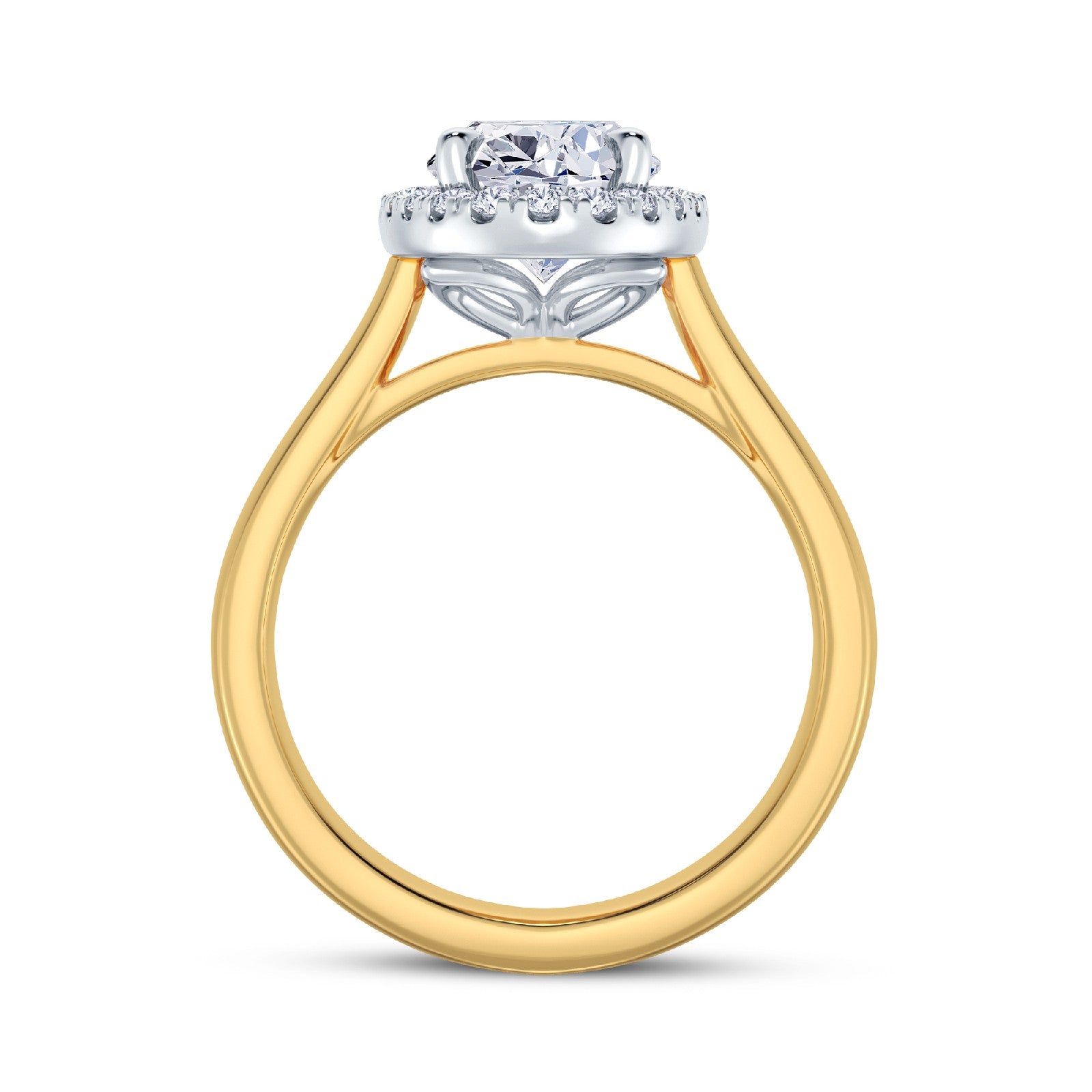 The Embrace - Oval Cut Halo Diamond Engagement Ring