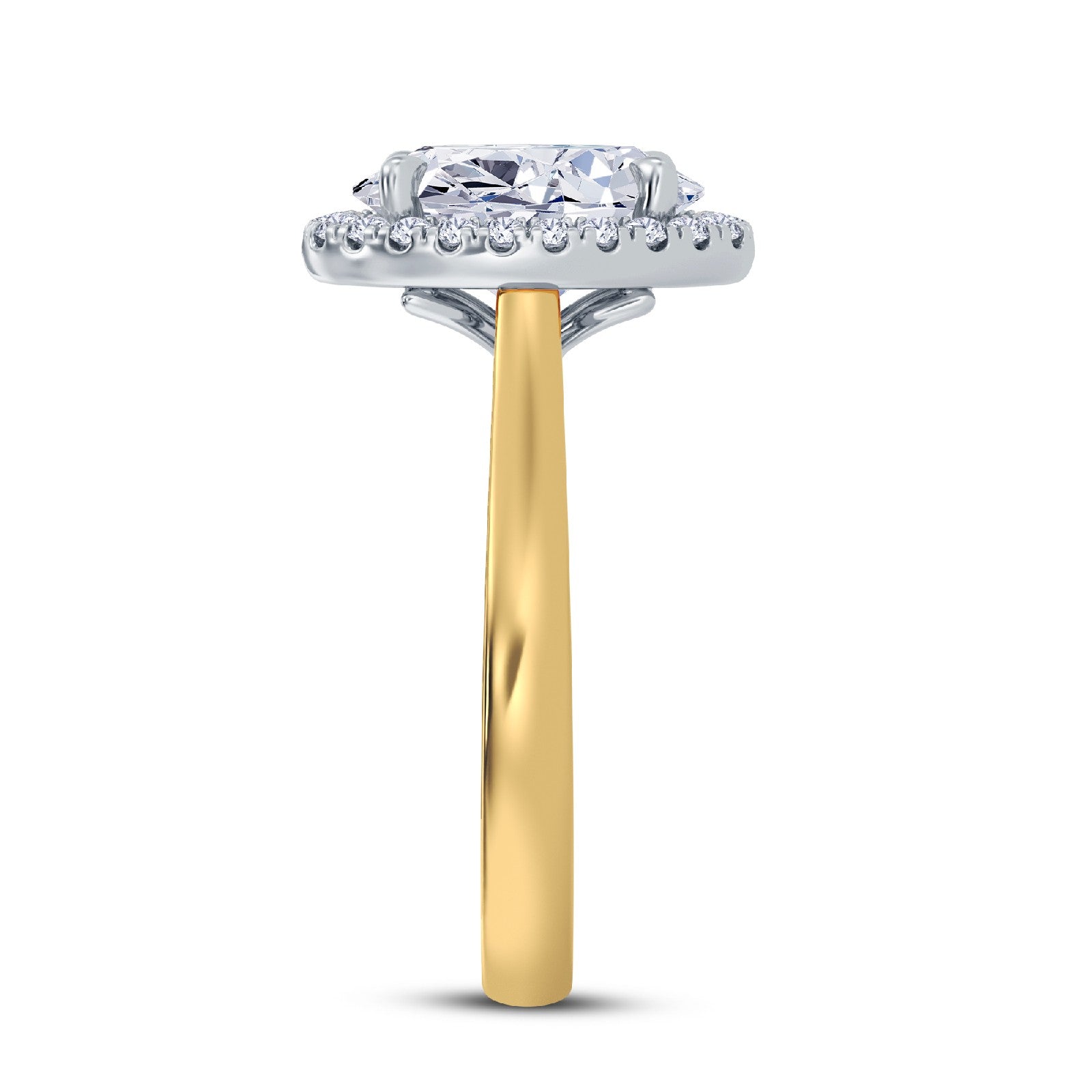 The Embrace - Oval Cut Halo Diamond Engagement Ring