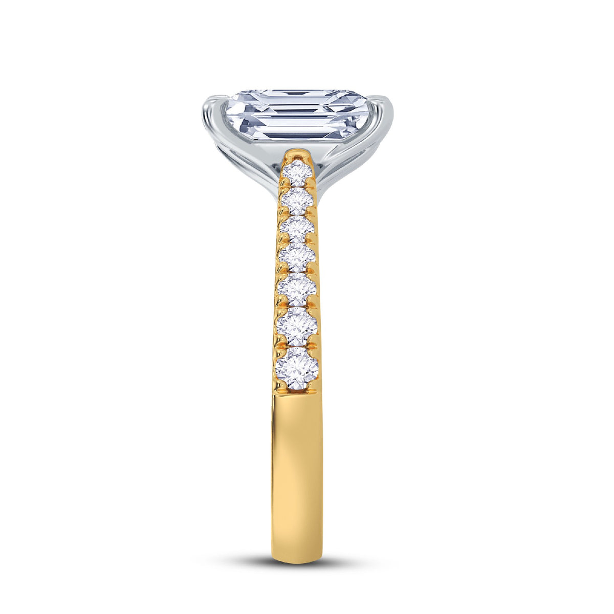 The Illuminate Collection - Radiant Diamond Engagement Ring with Diamond Shoulders