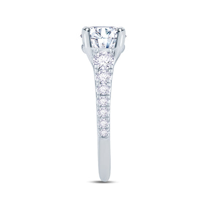 Oval Reverse Graduation Solitaire Plus Engagement Ring