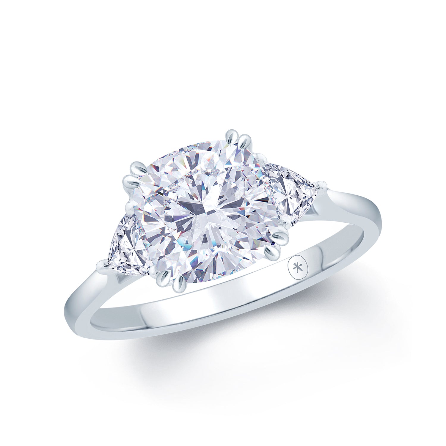 cushion-with-trillant-3-stone-engagement-ring