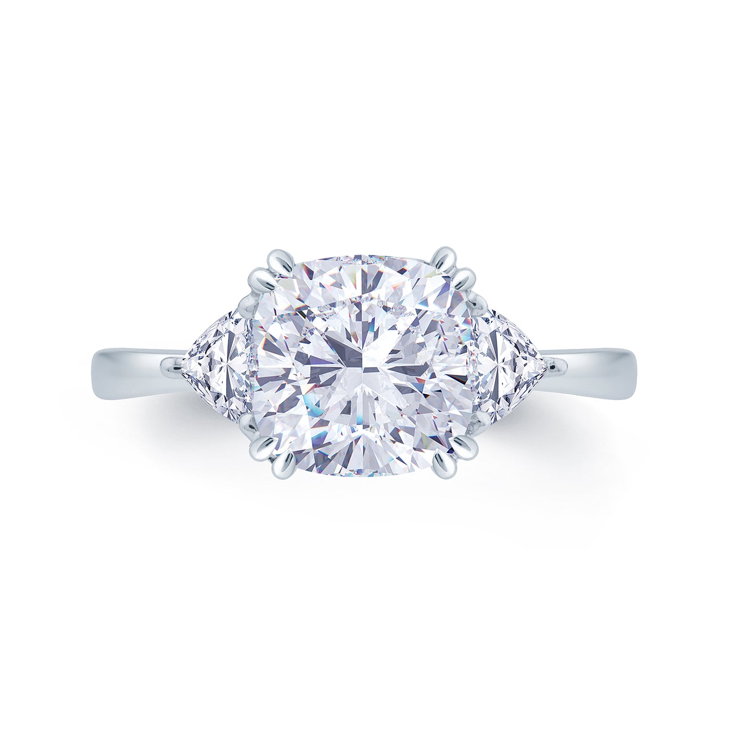 cushion-with-trillant-3-stone-engagement-ring