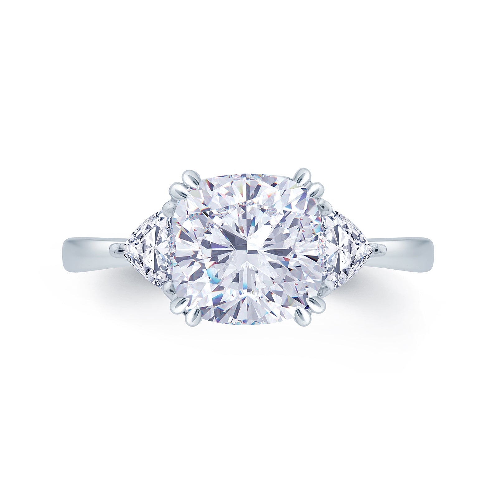 cushion-with-trillant-3-stone-engagement-ring