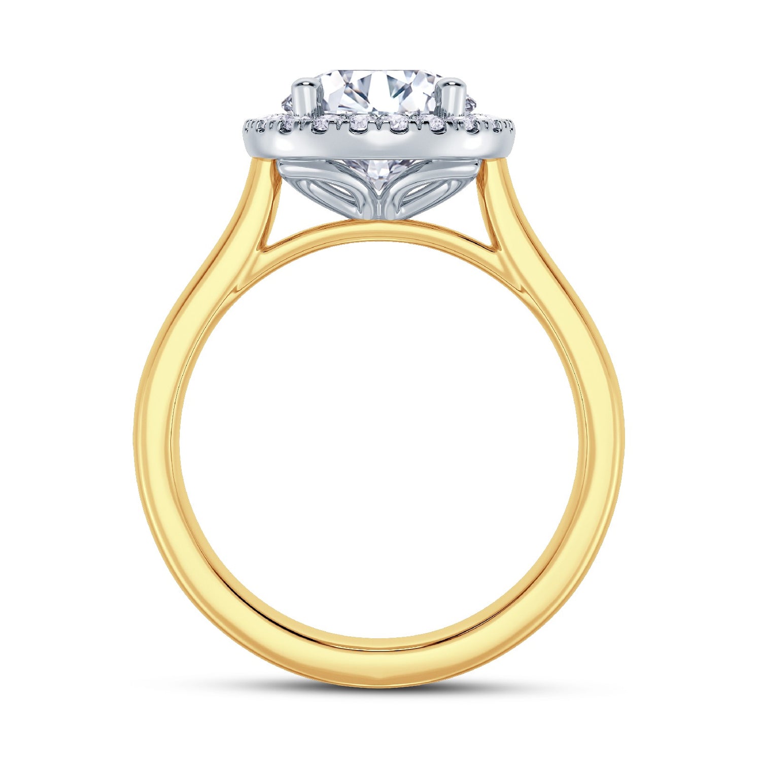The Embrace - Round Brilliant Halo Diamond Engagement Ring