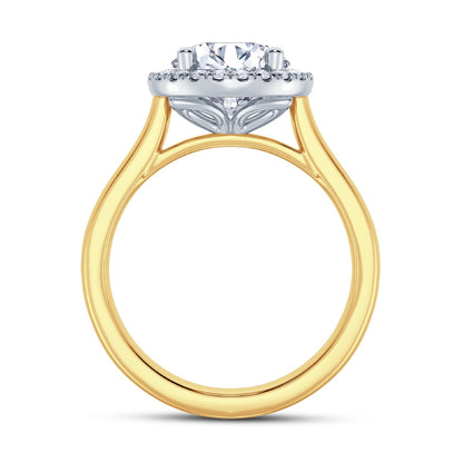 The Embrace - Round Brilliant Halo Diamond Engagement Ring