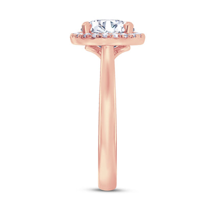 The Embrace - Round Brilliant Halo Diamond Engagement Ring
