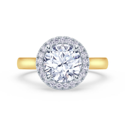 The Embrace - Round Brilliant Halo Diamond Engagement Ring