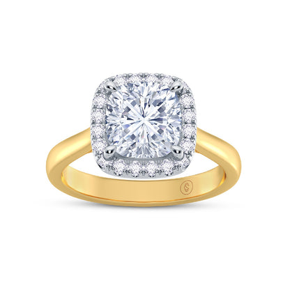 The Embrace - Cushion Cut Halo Diamond Engagement Ring