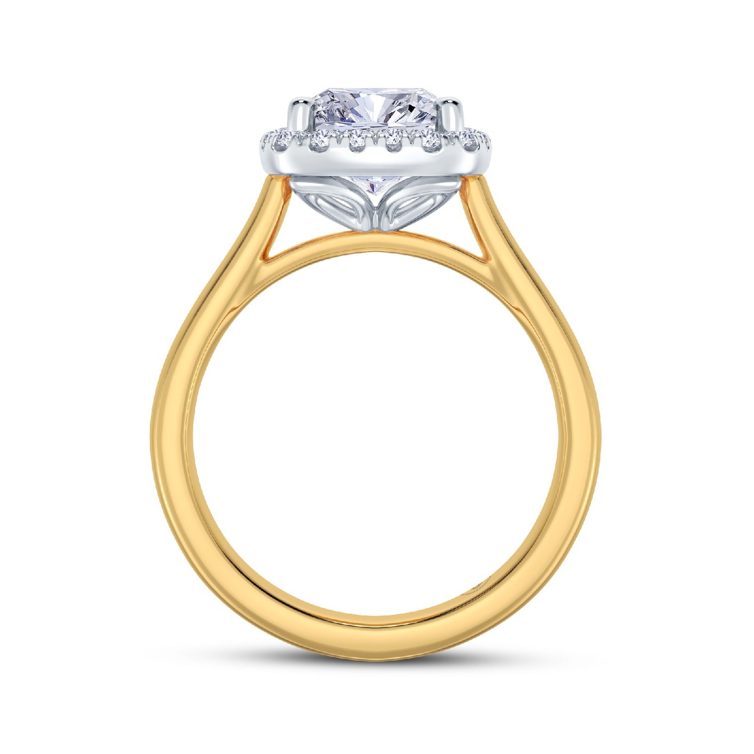 The Embrace - Cushion Cut Halo Diamond Engagement Ring