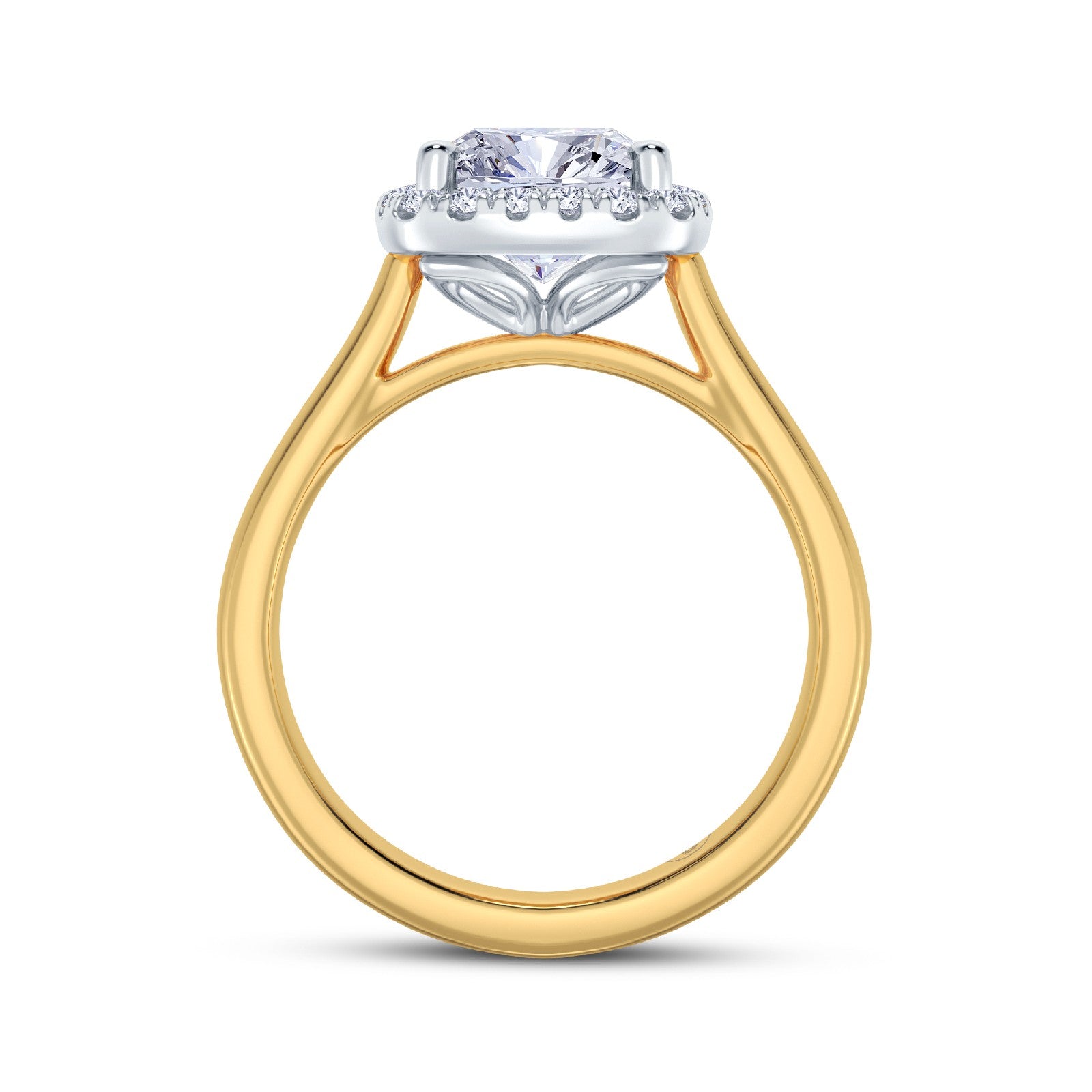 The Embrace - Cushion Cut Halo Diamond Engagement Ring