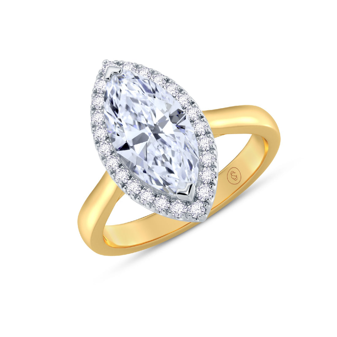 The Embrace - Marquise Halo Diamond Engagement Ring