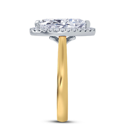 The Embrace - Marquise Halo Diamond Engagement Ring