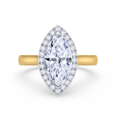 The Embrace - Marquise Halo Diamond Engagement Ring
