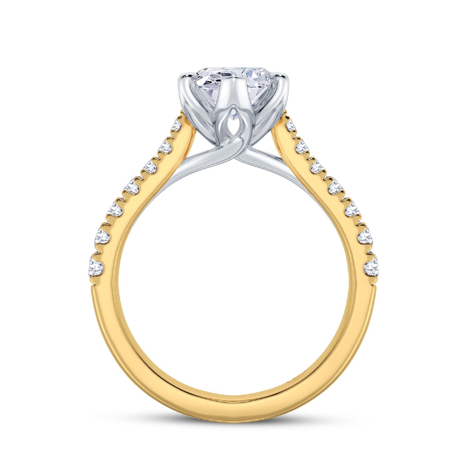 The Illuminate Collection - Marquise Diamond Engagement Ring with Diamond Shoulders