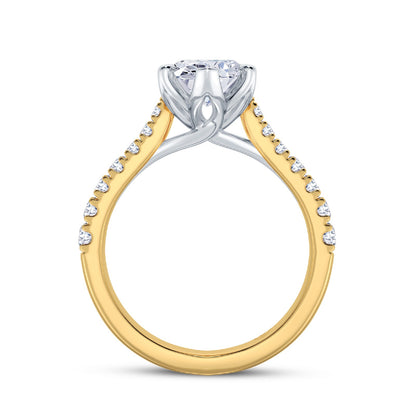 The Illuminate Collection - Marquise Diamond Engagement Ring with Diamond Shoulders