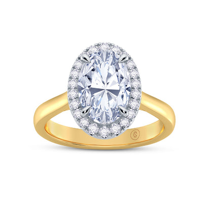 The Embrace - Oval Cut Halo Diamond Engagement Ring