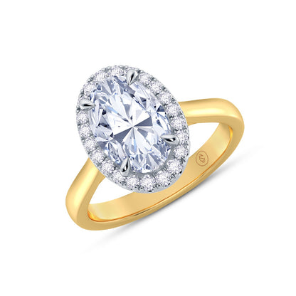 The Embrace - Oval Cut Halo Diamond Engagement Ring