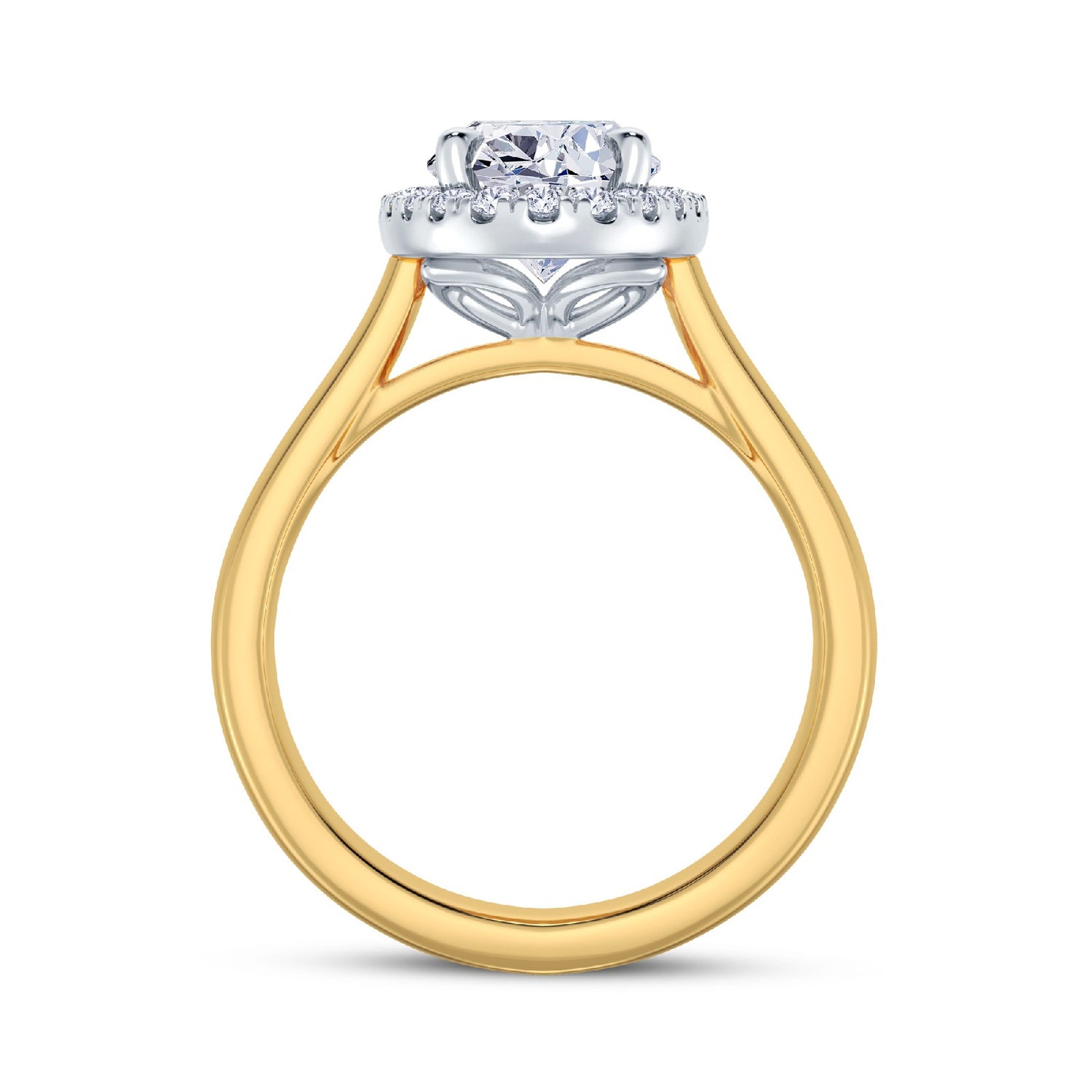 The Embrace - Oval Cut Halo Diamond Engagement Ring
