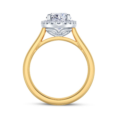 The Embrace - Oval Cut Halo Diamond Engagement Ring