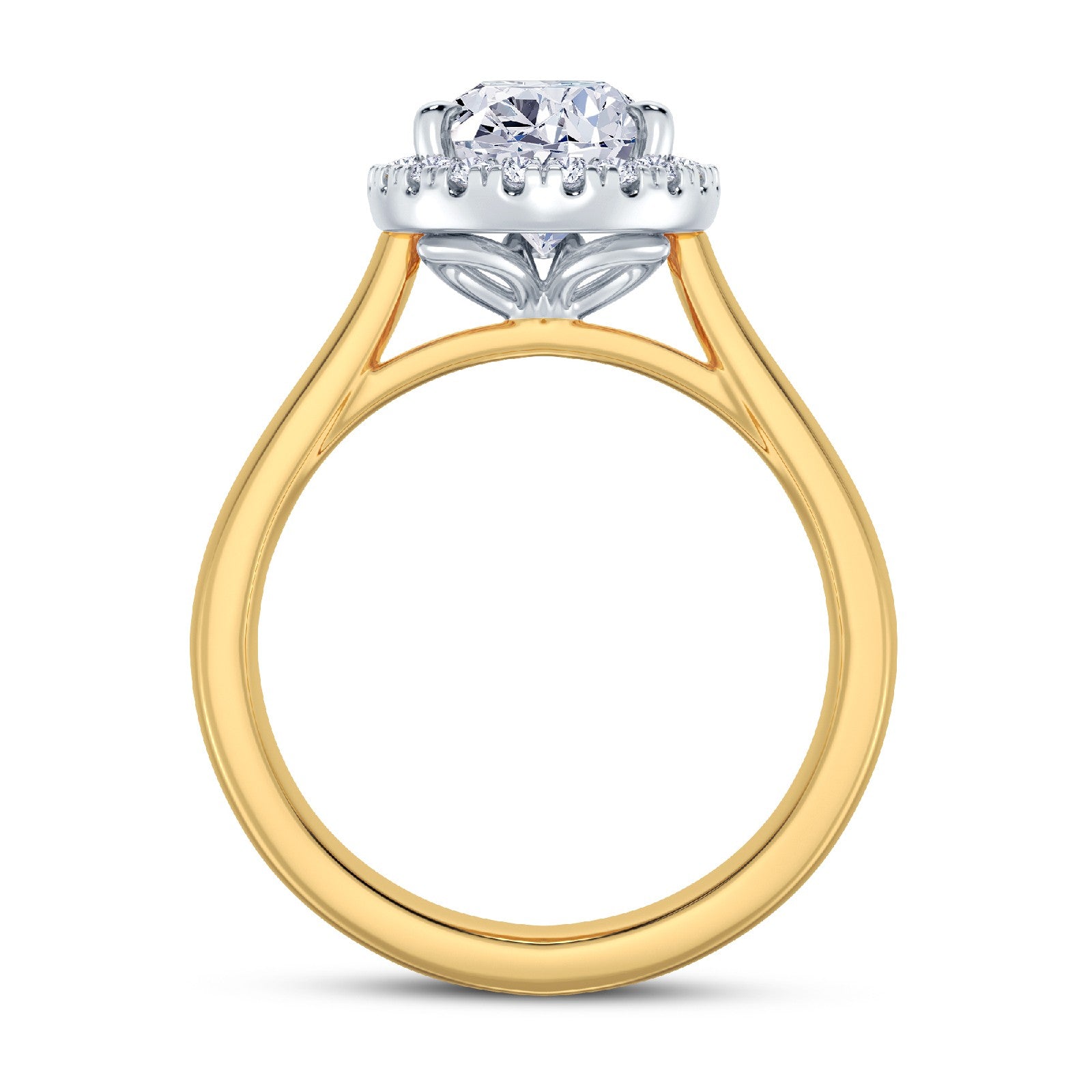 The Embrace - Pear Cut Halo Diamond Engagement Ring