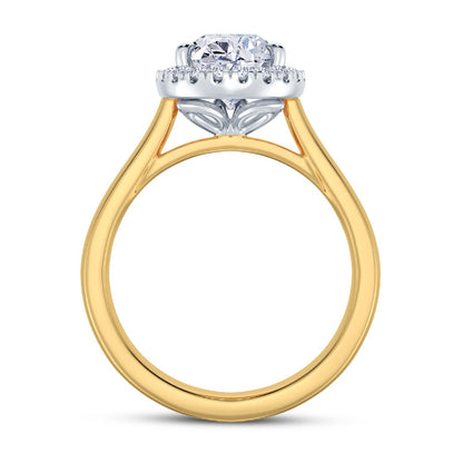 The Embrace - Pear Cut Halo Diamond Engagement Ring