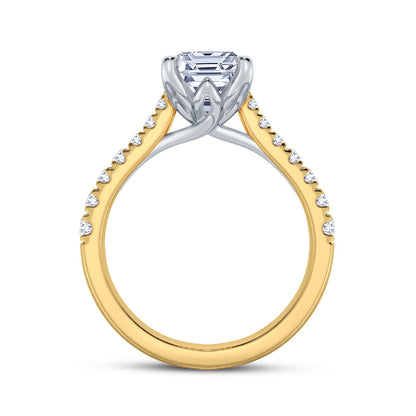 The Illuminate Collection - Radiant Diamond Engagement Ring with Diamond Shoulders