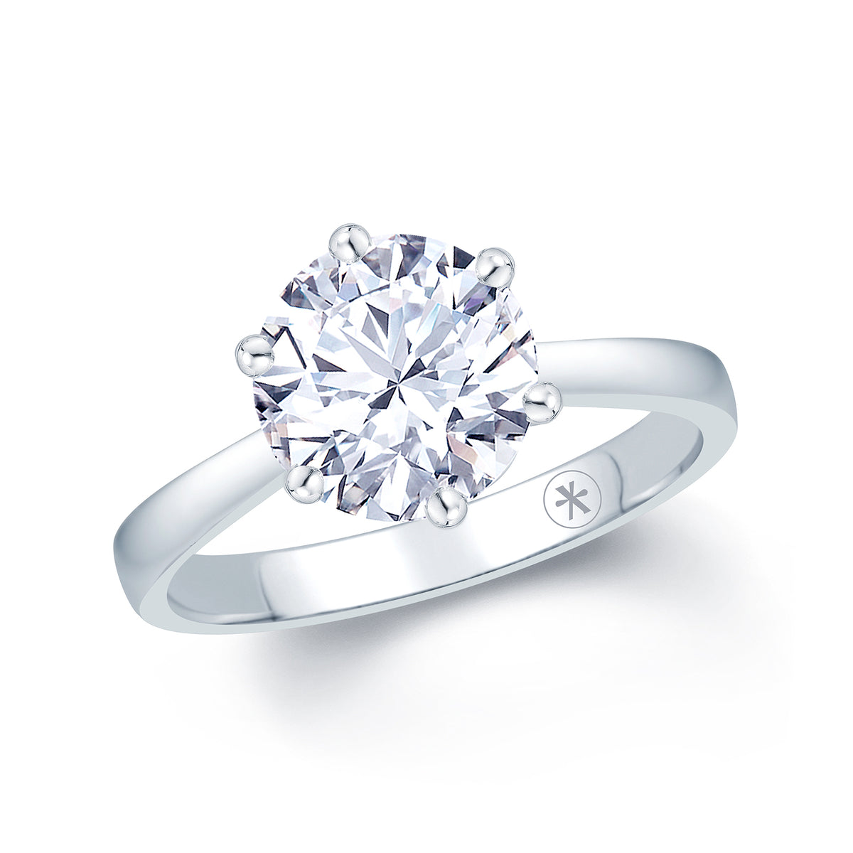 Round Six Claw Solitaire Engagement Ring