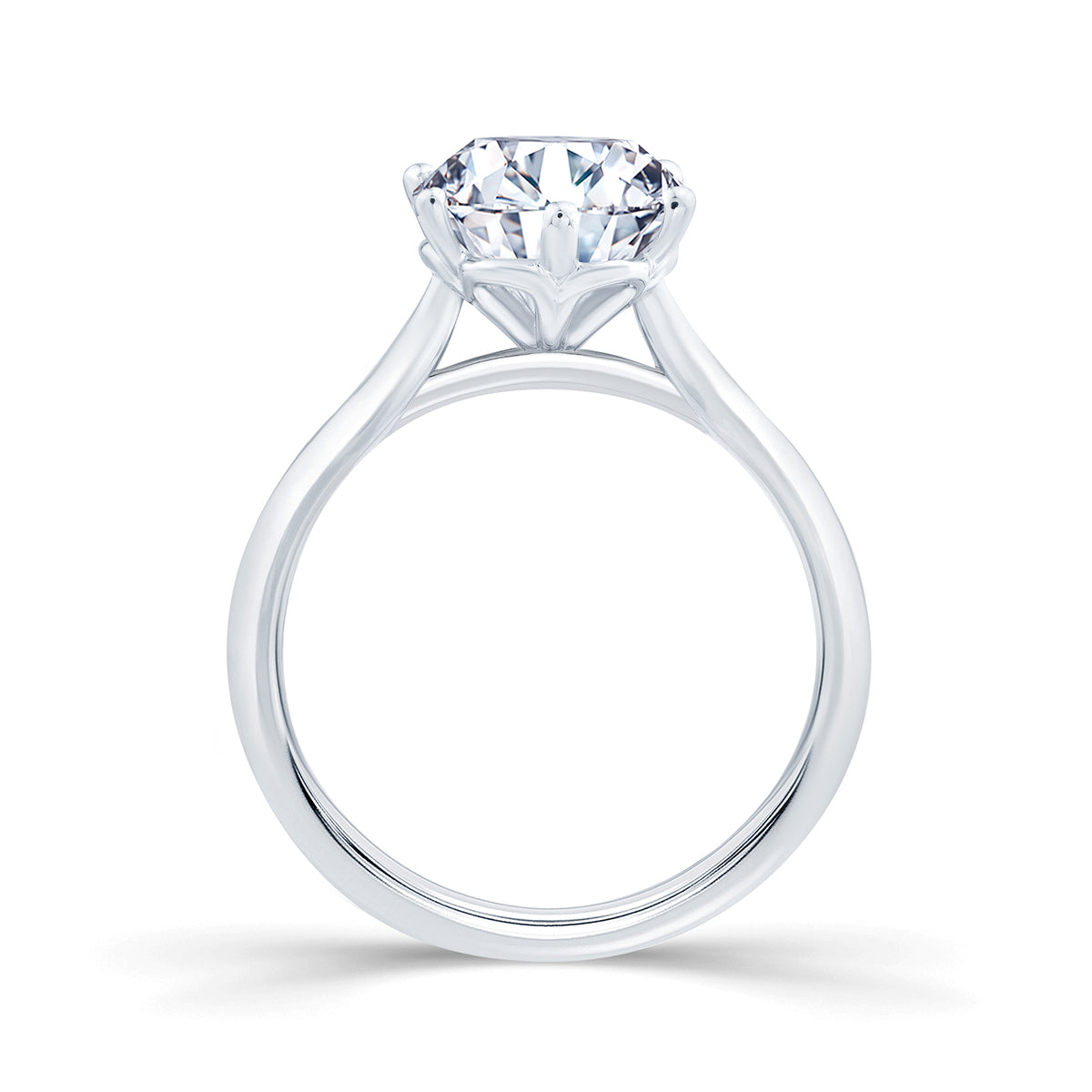 Round Six Claw Solitaire Engagement Ring