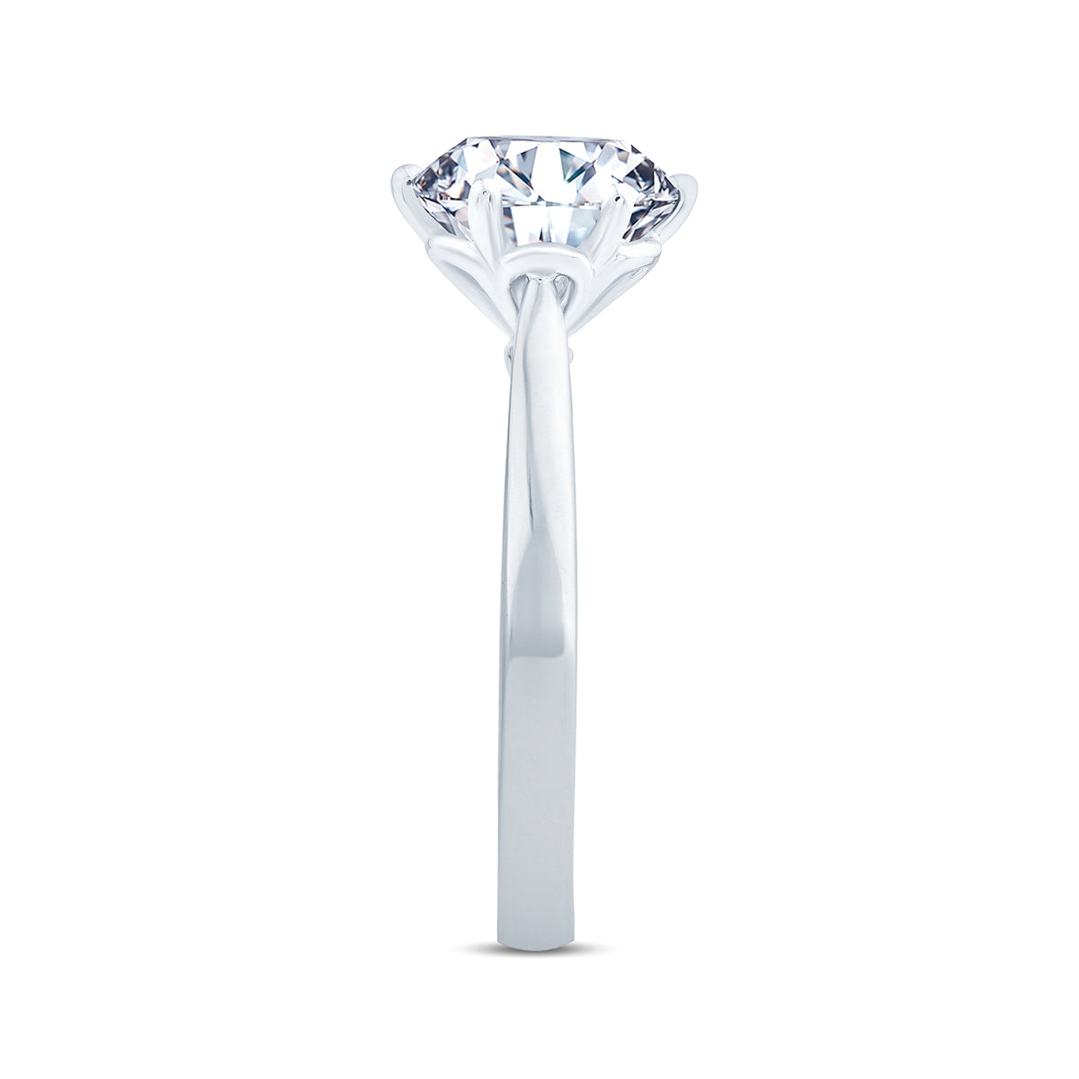 Round Six Claw Solitaire Engagement Ring