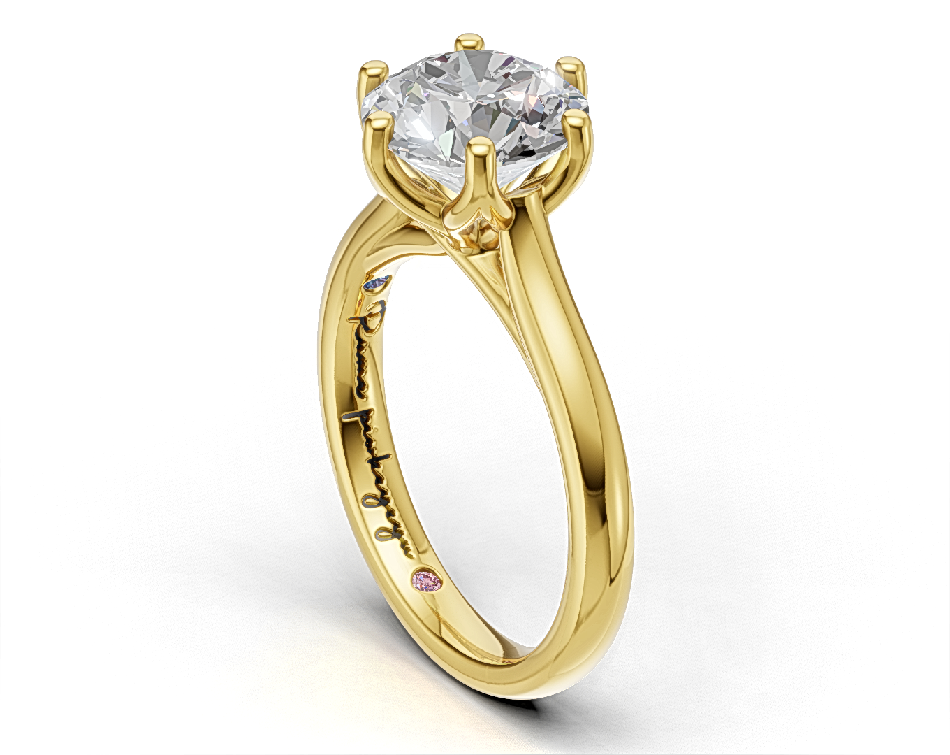 Round Brilliant Cut Solitaire Diamond Engagement Ring