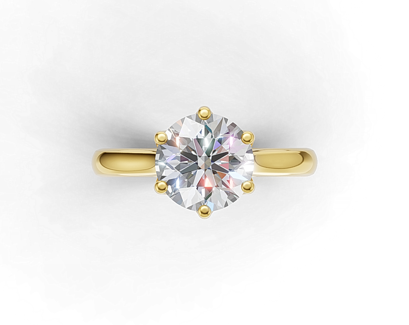 Round Brilliant Cut Solitaire Diamond Engagement Ring