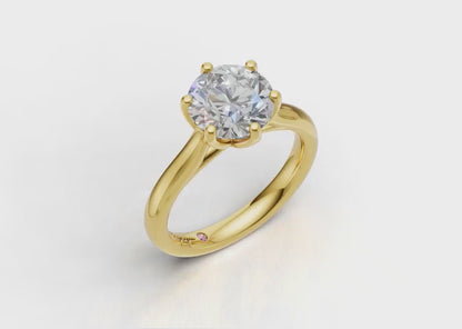 Round Brilliant Cut Solitaire Diamond Engagement Ring